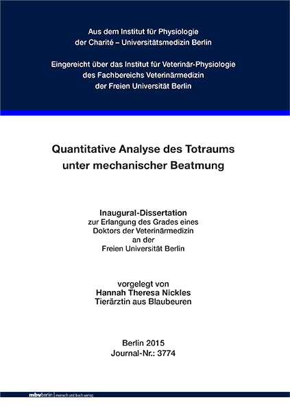 Quantitative Analyse des Totraums unter mechanischer Beatmung - Hannah Theresa Nickles