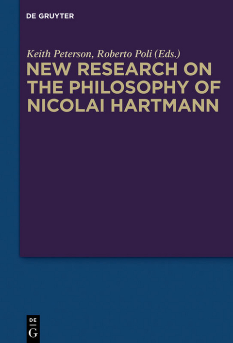 New Research on the Philosophy of Nicolai Hartmann - 