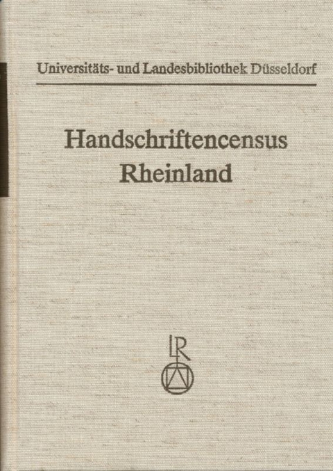 Handschriftencensus Rheinland - 