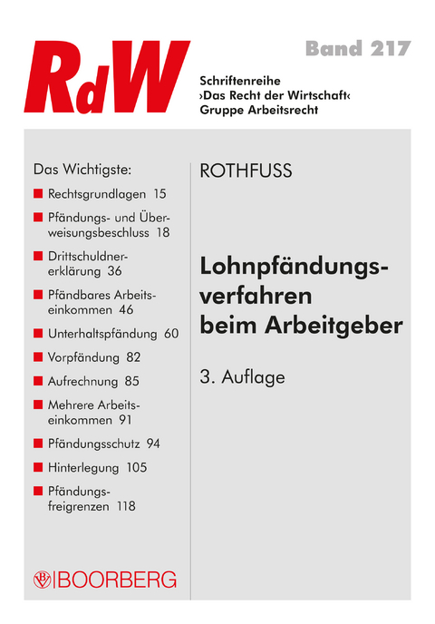 Lohnpfändungsverfahren beim Arbeitgeber - Peter Rothfuss