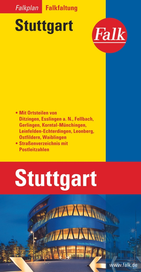 Falk Stadtplan Falkfaltung Stuttgart 1:22.500