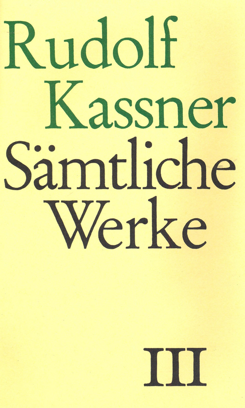 Sämtliche Werke - Rudolf Kassner