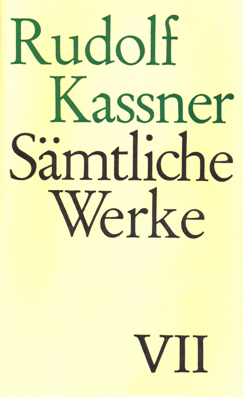 Sämtliche Werke - Rudolf Kassner