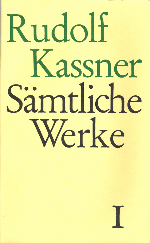 Sämtliche Werke - Rudolf Kassner