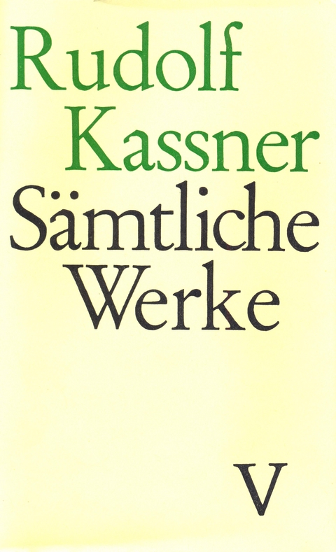 Sämtliche Werke - Rudolf Kassner