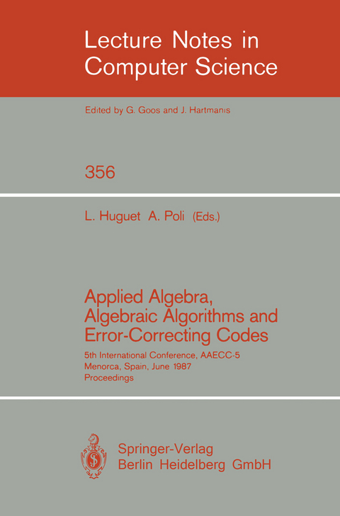 Applied Algebra, Algebraic Algorithms and Error-Correcting Codes - 