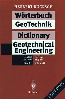 Wörterbuch GeoTechnik Dictionary Geotechnical Engineering - Herbert Bucksch