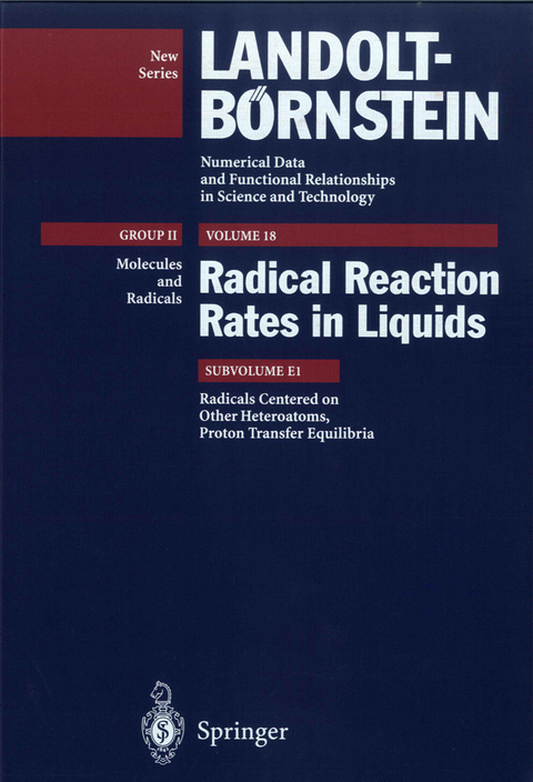 Radicals Centered on Other Heteroatoms. Proton Transfer Equilibria - R.F.C. Claridge, J.K. Dohrmann