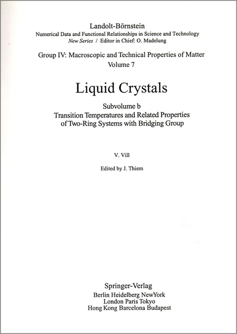 Transition Temperatures and Related Properties of Two-Ring Systems with Bridging Group - V. Vill