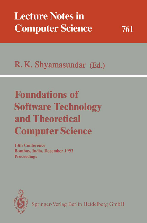 Foundations of Software Technology and Theoretical Computer Science - 