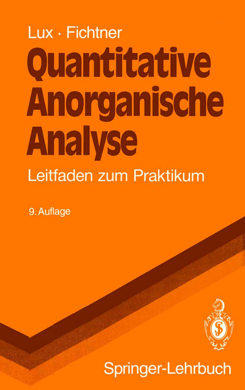 Quantitative Anorganische Analyse - Hermann Lux, W. Fichtner