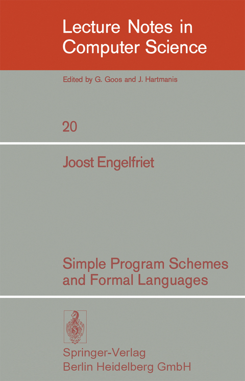 Simple Program Schemes and Formal Languages - J. Engelfriet