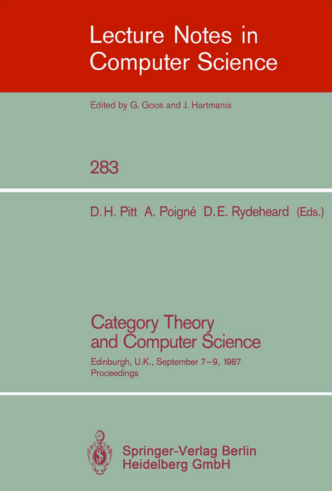 Category Theory and Computer Science - 