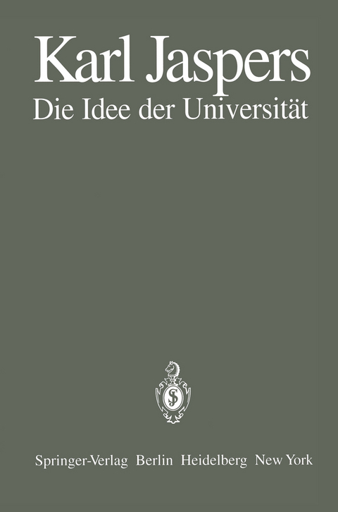 Die Idee der Universität - K. Jaspers