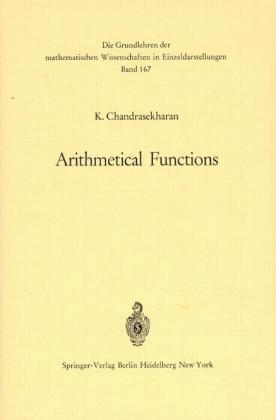 Arithmetical Functions - Komaravolu Chandrasekharan
