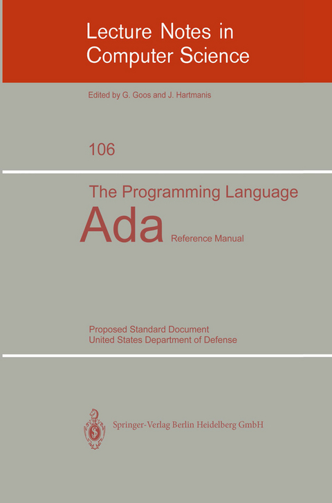 The Programming Language Ada - Cii Honeywell Bull