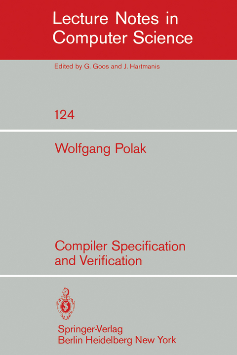 Compiler Specification and Verification - W. Polak