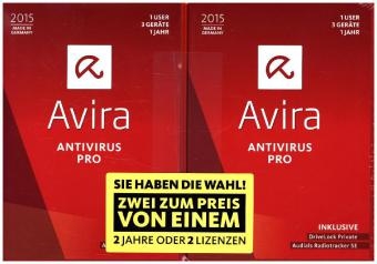 Avira AntiVirus Pro 2015 1+1 User, 1 DVD-ROM