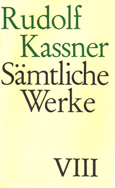 Sämtliche Werke - Rudolf Kassner