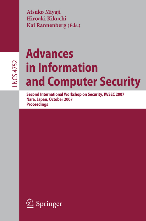 Advances in Information and Computer Security - 