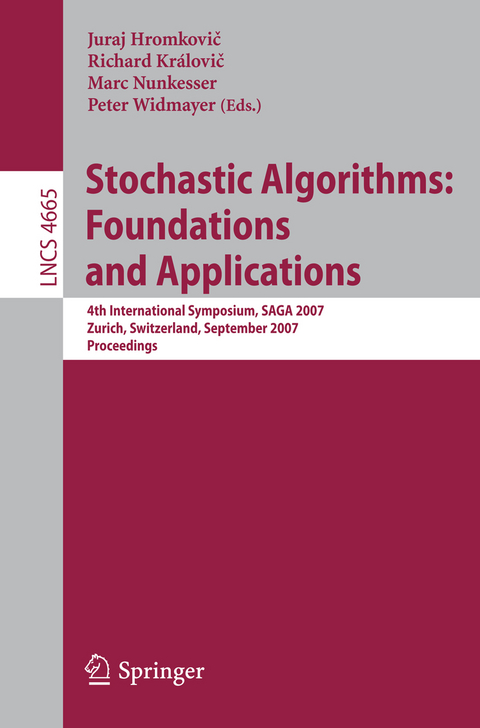 Stochastic Algorithms: Foundations and Applications - 