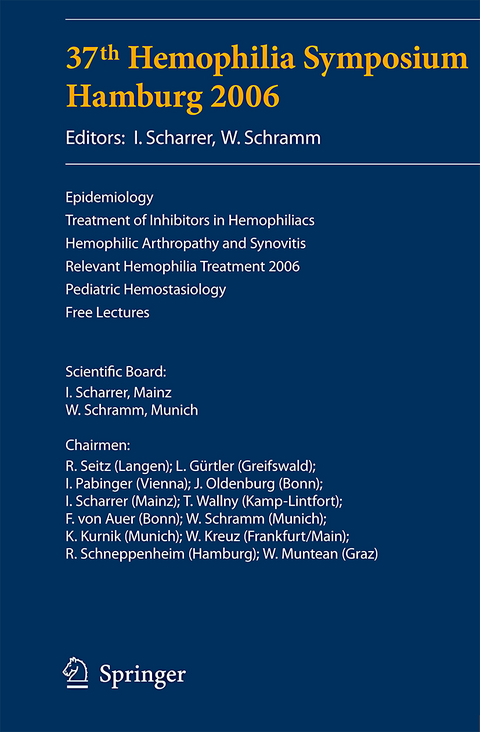 37th Hemophilia Symposium Hamburg 2006 - 