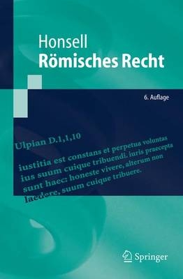 Römisches Recht - Heinrich Honsell