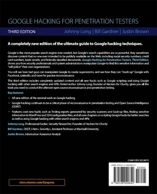 Google Hacking for Penetration Testers - Bill Gardner, Johnny Long, Justin Brown