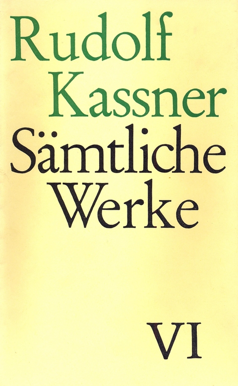 Sämtliche Werke - Rudolf Kassner