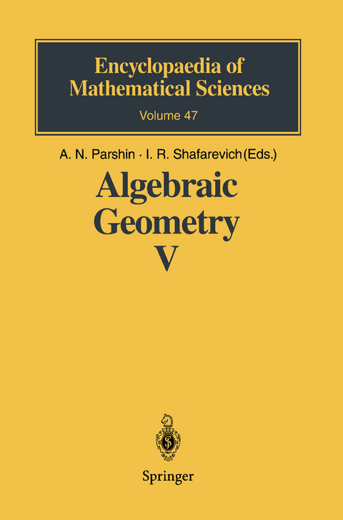 Algebraic Geometry V - 