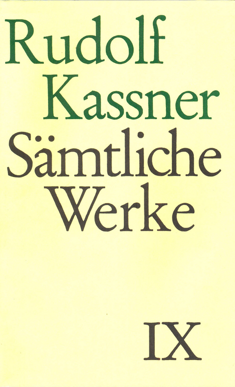 Sämtliche Werke - Rudolf Kassner