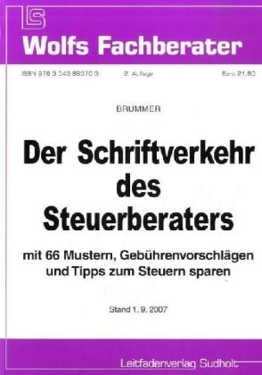 Der Schriftverkehr des Steuerberaters - Karl Brummer