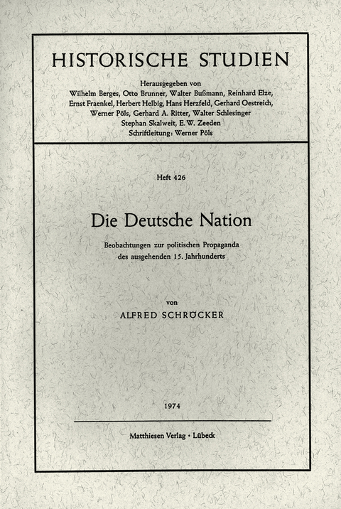 Die Deutsche Nation - Alfred Schröcker