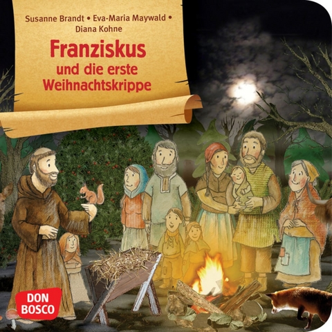 Franziskus und die erste Weihnachtskrippe. Mini-Bilderbuch. - Susanne Brandt
