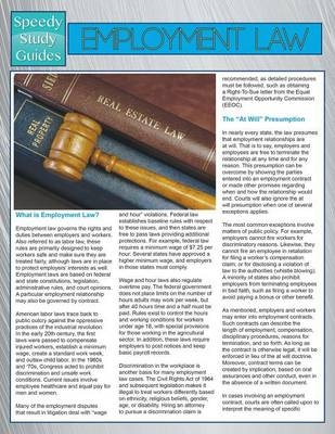 Employment Law (Speedy Study Guides) -  Speedy Publishing LLC
