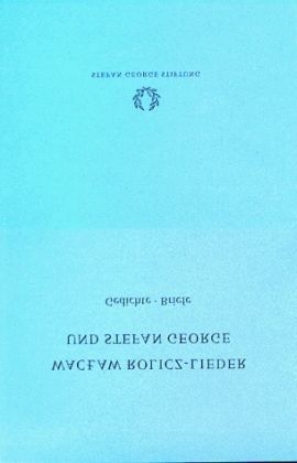 Gedichte. Briefe - Waclaw Rolicz-Lieder, Stefan George