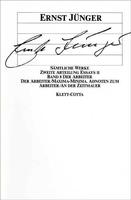 Sämtliche Werke. Werkausgabe in 22 Bänden, komplett / Der Arbeiter (Sämtliche Werke. Werkausgabe in 22 Bänden, Bd. ?) - Ernst Jünger