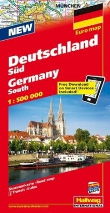 Deutschland Süd Strassenkarte 1:500 000