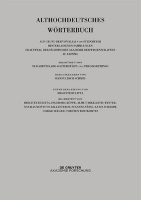 Althochdeutsches Wörterbuch / Band VI: M–N. 15. bis 18. Lieferung (neman bis ny) - 