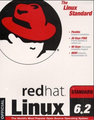 Red Hat Linux 6.2 Standard Operating System, 2 CD-ROMs m. Bootdiskette (3 1/2 Zoll) u. Dokumentations-CD-ROM, engl. Version