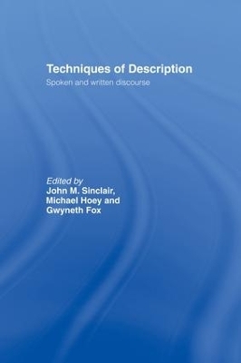 Techniques of Description - Gwyneth Fox, Michael Hoey, John M. Sinclair