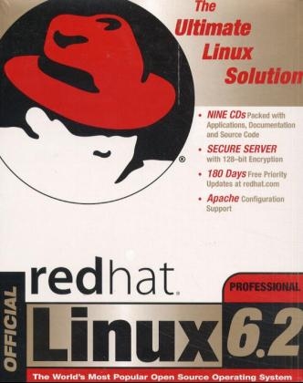 Red Hat Linux 6.2 Professional, 9 CD-ROMs, engl. Version