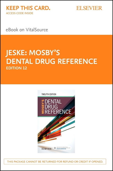Mosby's Dental Drug Reference - E-Book - 