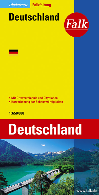 Falk Länderkarte Deutschland Falkfaltung 1:650 000