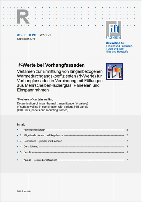 ift-Richtlinie WA-13/1 -  ift Rosenheim GmbH