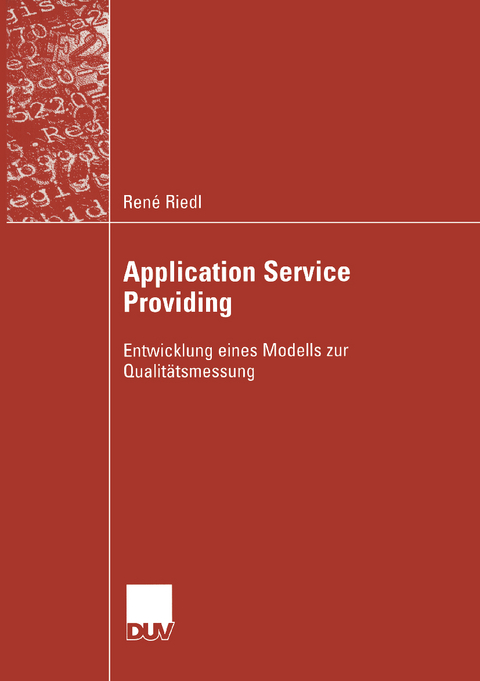 Application Service Providing - René Riedl