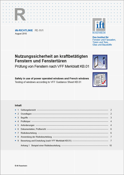 ift-Richtlinie Fe-11/1 -  ift Rosenheim GmbH