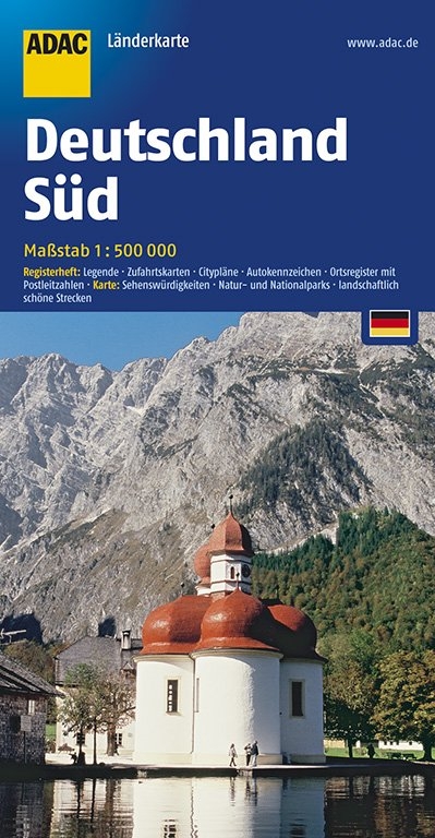ADAC LänderKarte Deutschland Süd 1:500 000