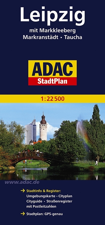 ADAC StadtPlan Leipzig mit Markkleeberg, Markranstädt, Taucha 1:22 500