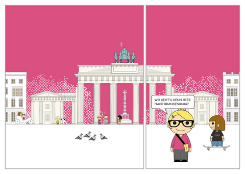 Postkarte - Berlin - Brandenburger Tor - Volker Schultz